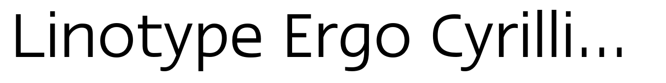 Linotype Ergo Cyrillic Regular